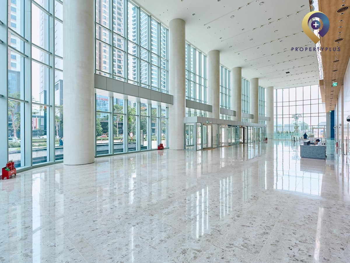 Modern office lobby interior at IFC-Hanoi